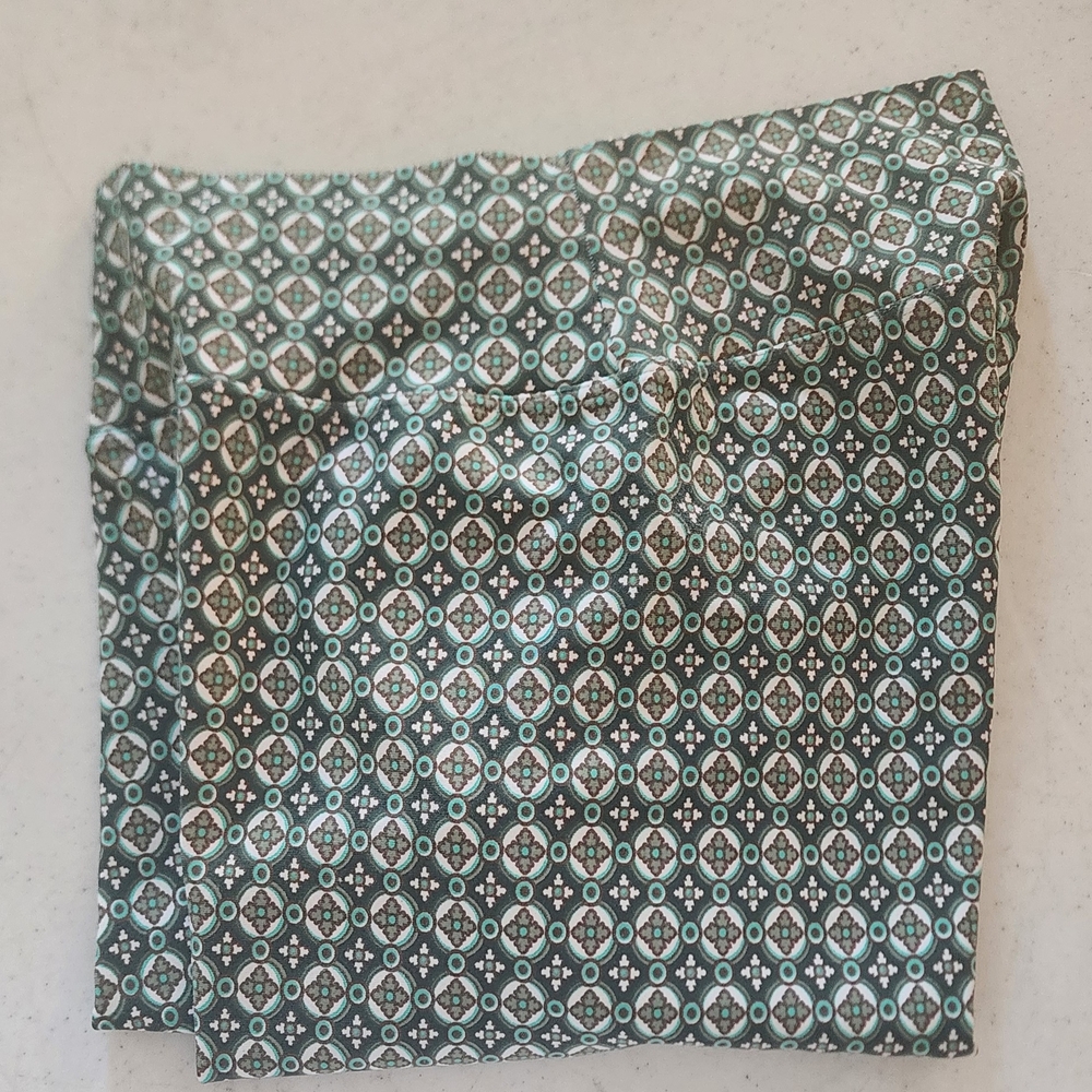 Liquido Teal and White Geometric Yoga Leggings-Super Soft! Worn 1X Women's LG